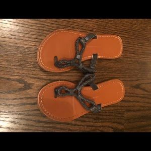 Girls Navy Gap Sandals